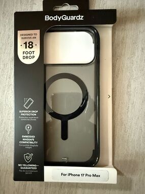 Clear Black MagSafe Compatible Case for iPhone 17 Pro Max